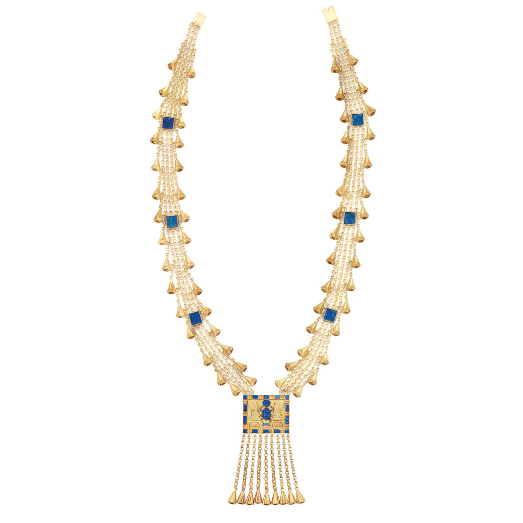 Lot image - Franklin Mint Reproduction of Pharoah Pinedjam Necklace