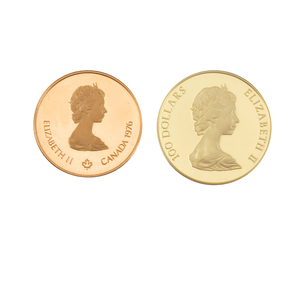 Lot image - Canada, Two $100 Gold Coins