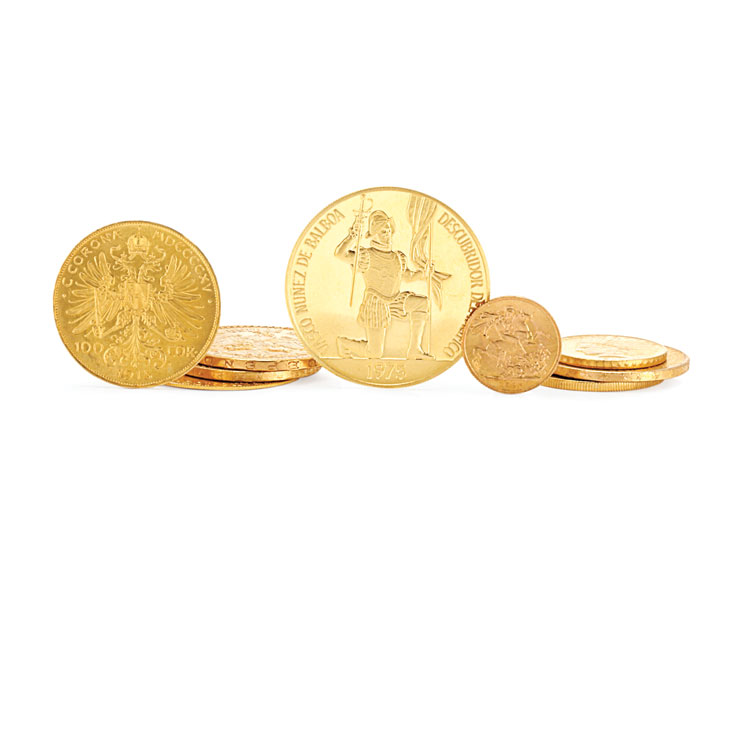 Lot image - Worldwide Group of Gold Coins and Medals