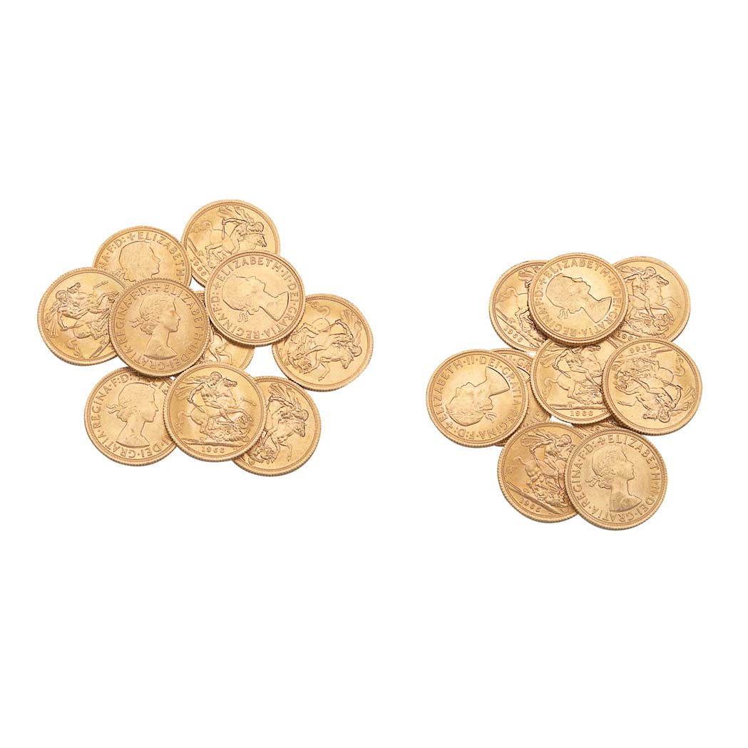 Lot image - Great Britain, Elizabeth Sovereigns