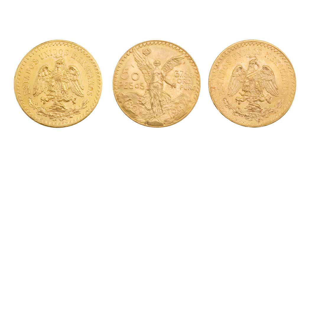 Lot image - Mexico, Three 50 Pesos