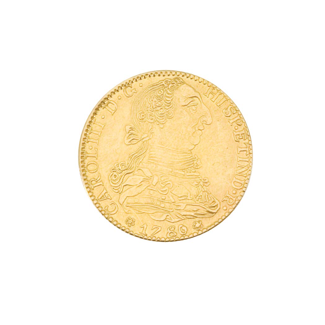Lot image - Mexico, Charles IIII, 1780 4 Escudos, Km. 142.2