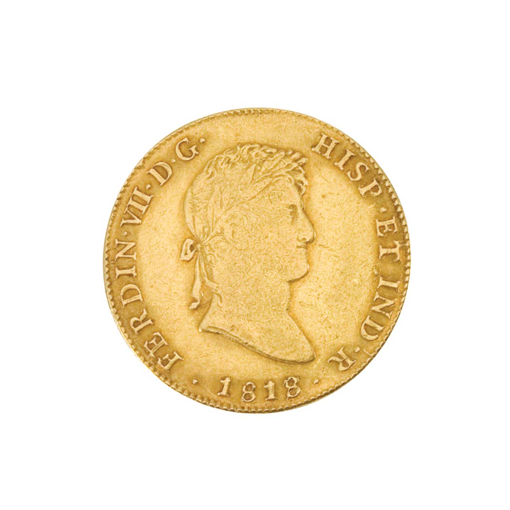Lot image - Mexico, Ferdinand VII, 1818/17, 8 Escudos, Km. 161