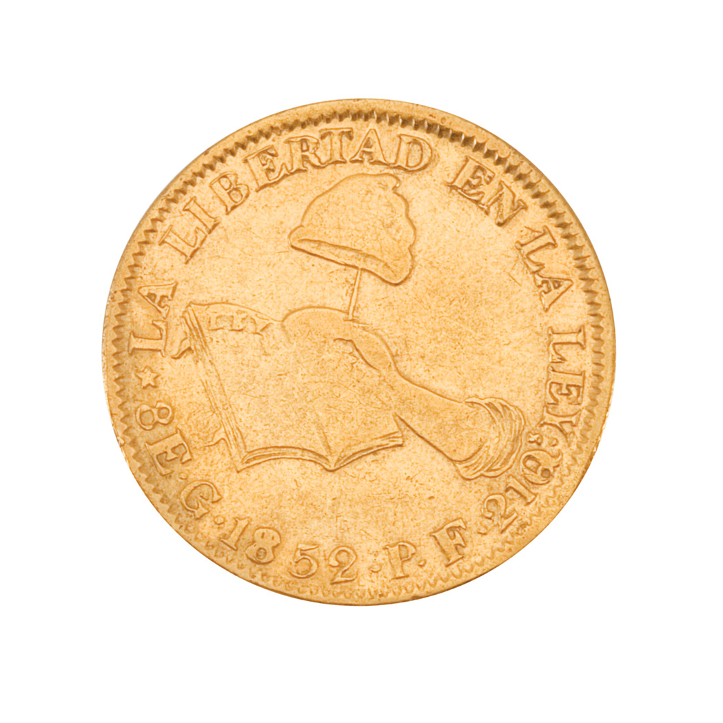 Lot image - Mexico, 1852 PF 8 Escudos, Guanajuato Mint, Fr. 72