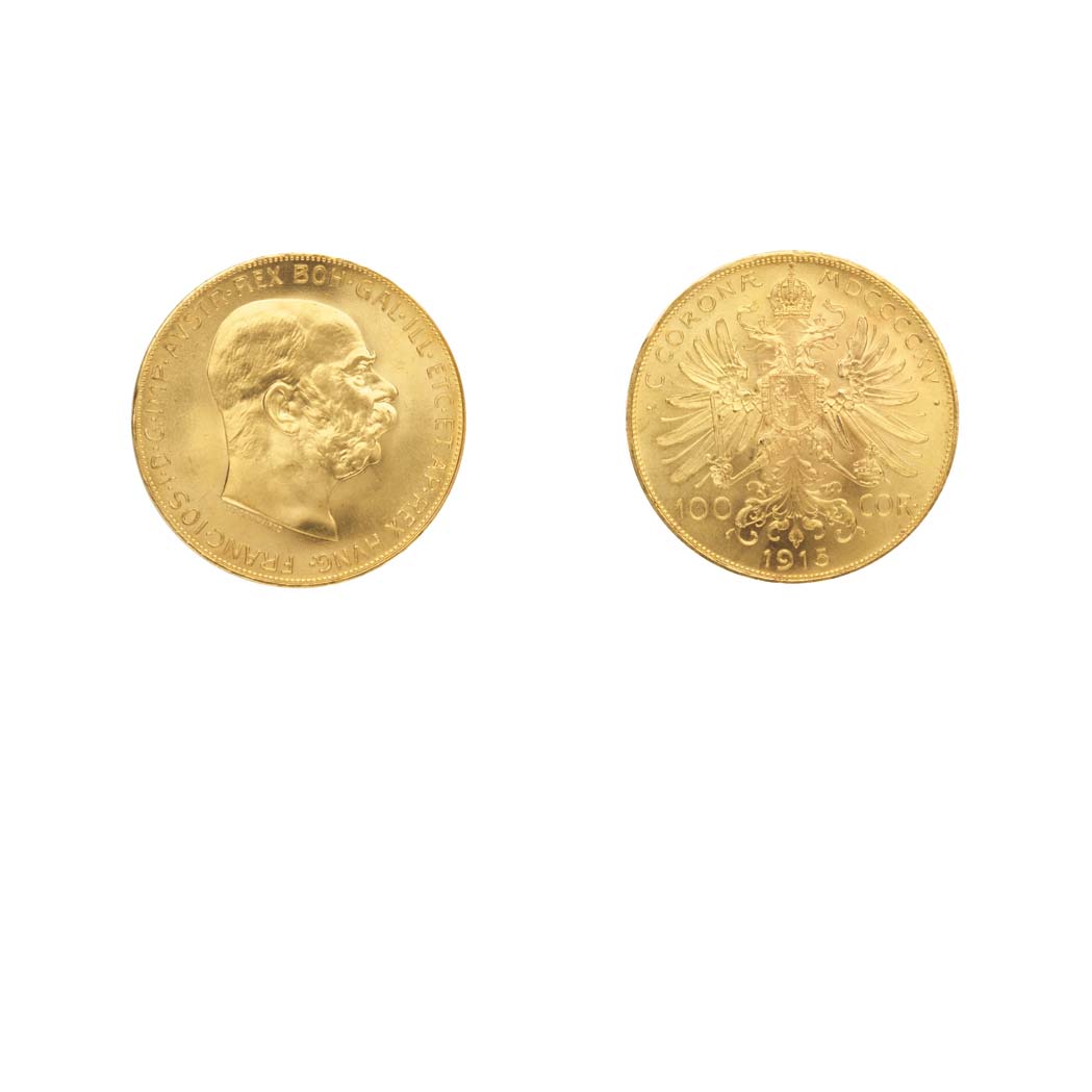 Lot image - Austria, 1915 100 Corona Restrike