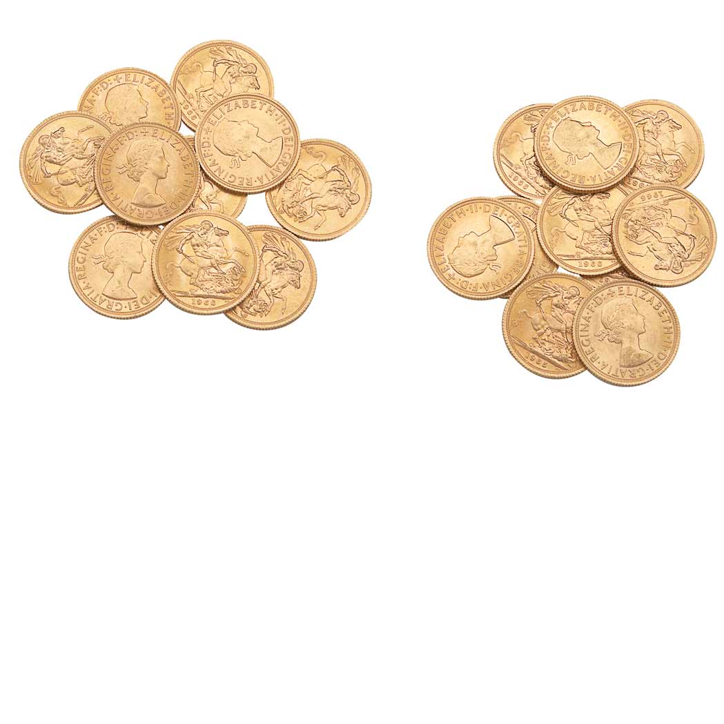 Lot image - Great Britain, Elizabeth Sovereigns