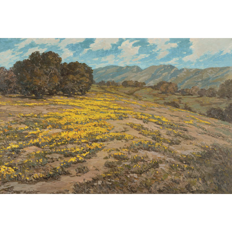 Lot image - John Modesitt American, b. 1955 Foothills in Spring - Marin