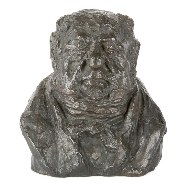 Lot image - Honore Daumier French, 1808-1879 Bust of Claude Baillot (1771-1836), known as Linfatue de soi Published by Maur...