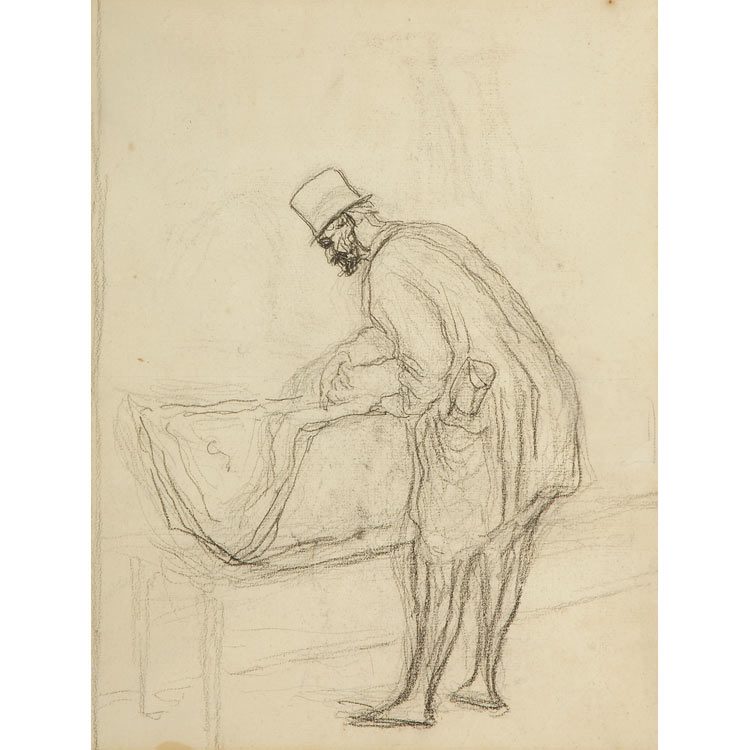 Lot image - Honore Daumier French, 1808-1879 LAmateur dEstampes