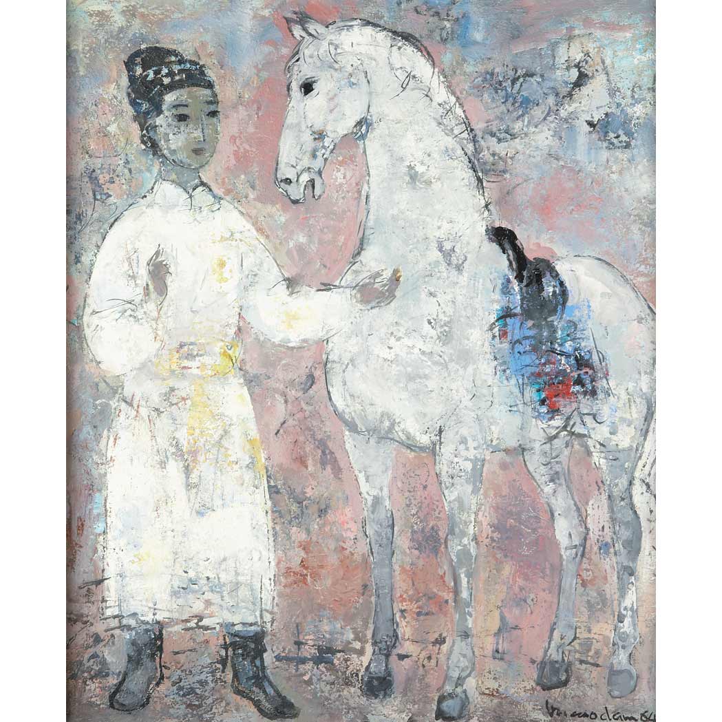 Lot image - Vu Cao Dam French, 1908-2000 The White Horse, 1964