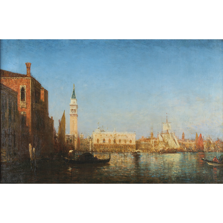 Lot image - Felix Ziem French, 1821-1911 Palais des Doges, vu du Canal della Grazia