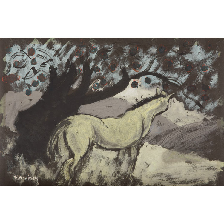 Lot image - Milton Clark Avery American, 1885-1965 Horse in Landscape