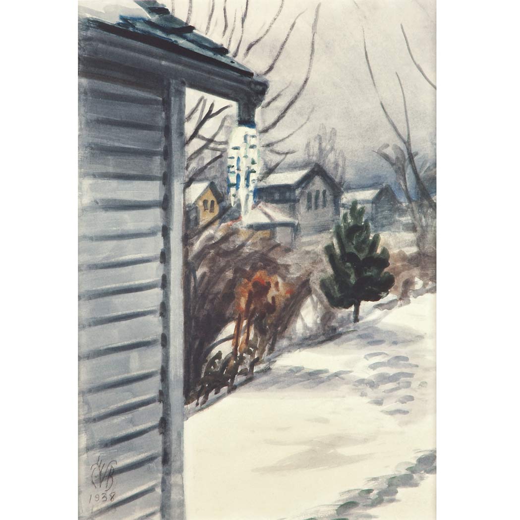 Lot image - Charles Ephraim Burchfield American, 1893-1967 Late Winter Afternoon, 1938