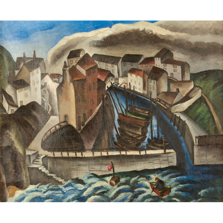 Lot image - Beulah (Elsie Sloan) Stevenson American, 1890-1965 Cornwall Village, circa 1928