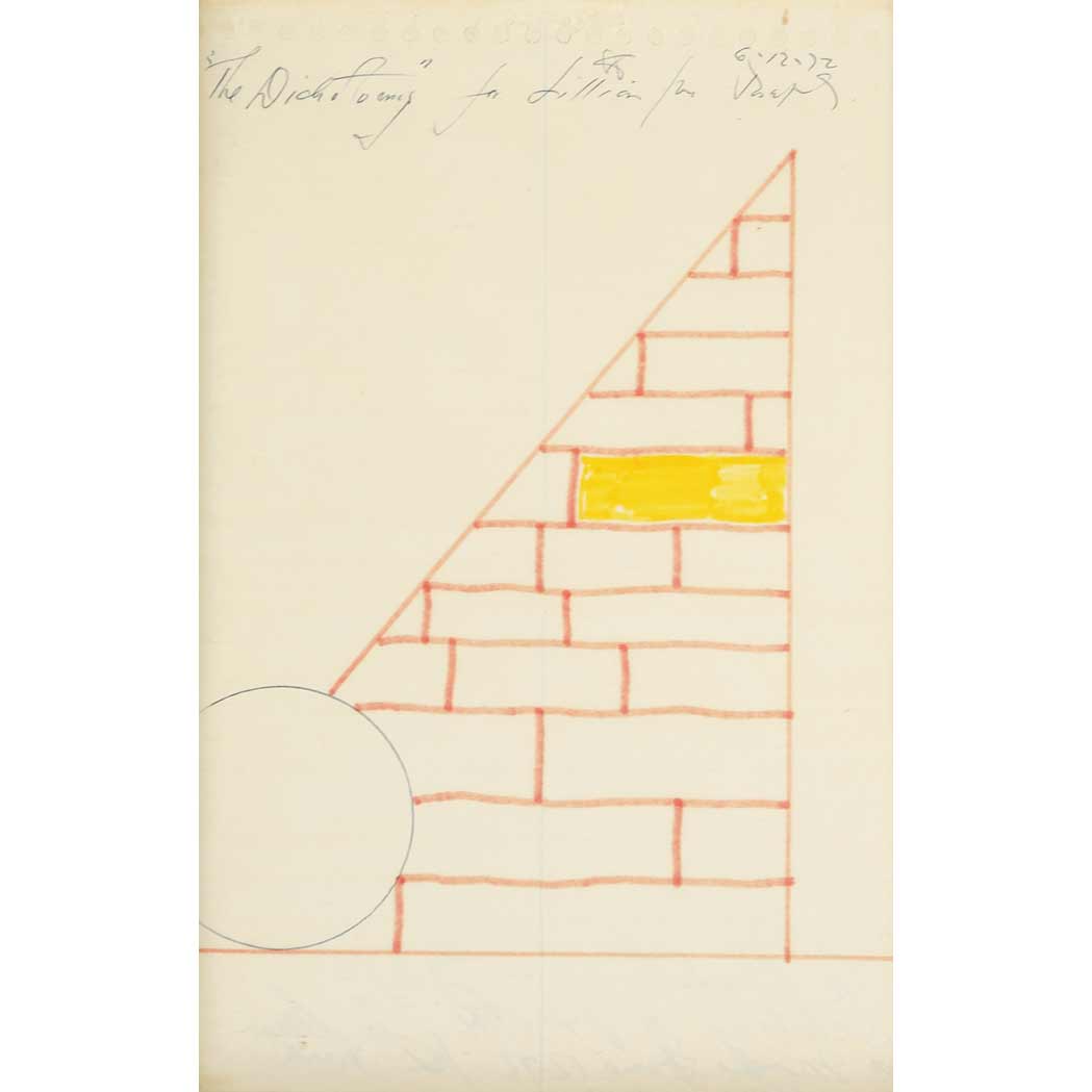 Lot image - Joseph Cornell American, 1903-1972 The Dichotomy - Zenos Dichotomy of Motion = For Lilian, 1972