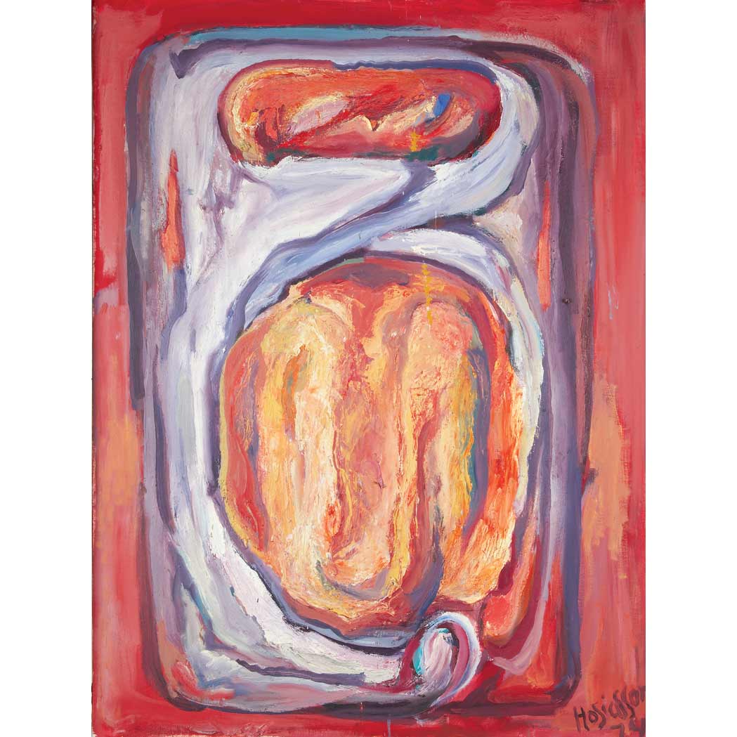 Lot image - Philippe HosiassonUkrainian/French, 1898-1978Tryptich Composition