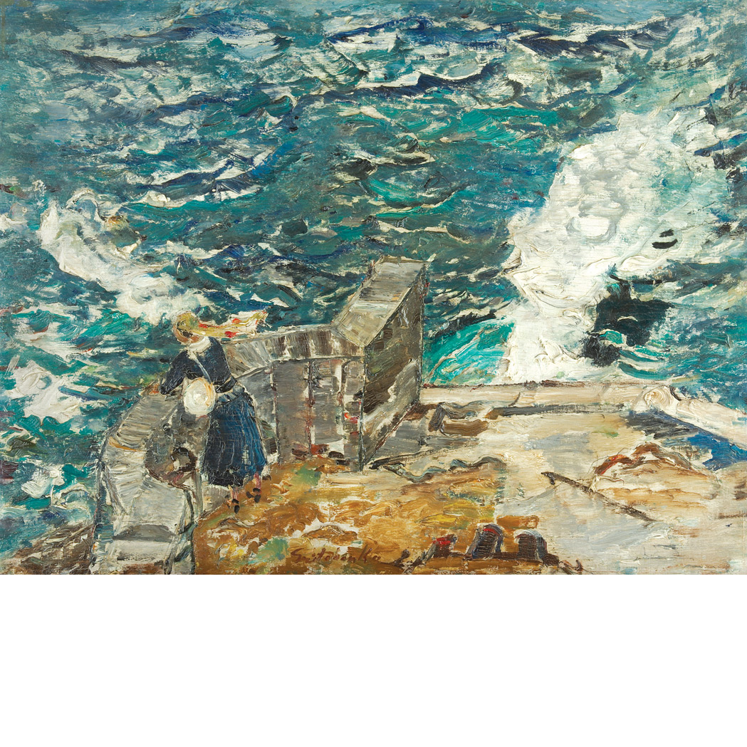 Lot image - Aleksei Vasilevich Gritchenko Russian, 1883-1977 Marine Sans Horizon - Cote Basque