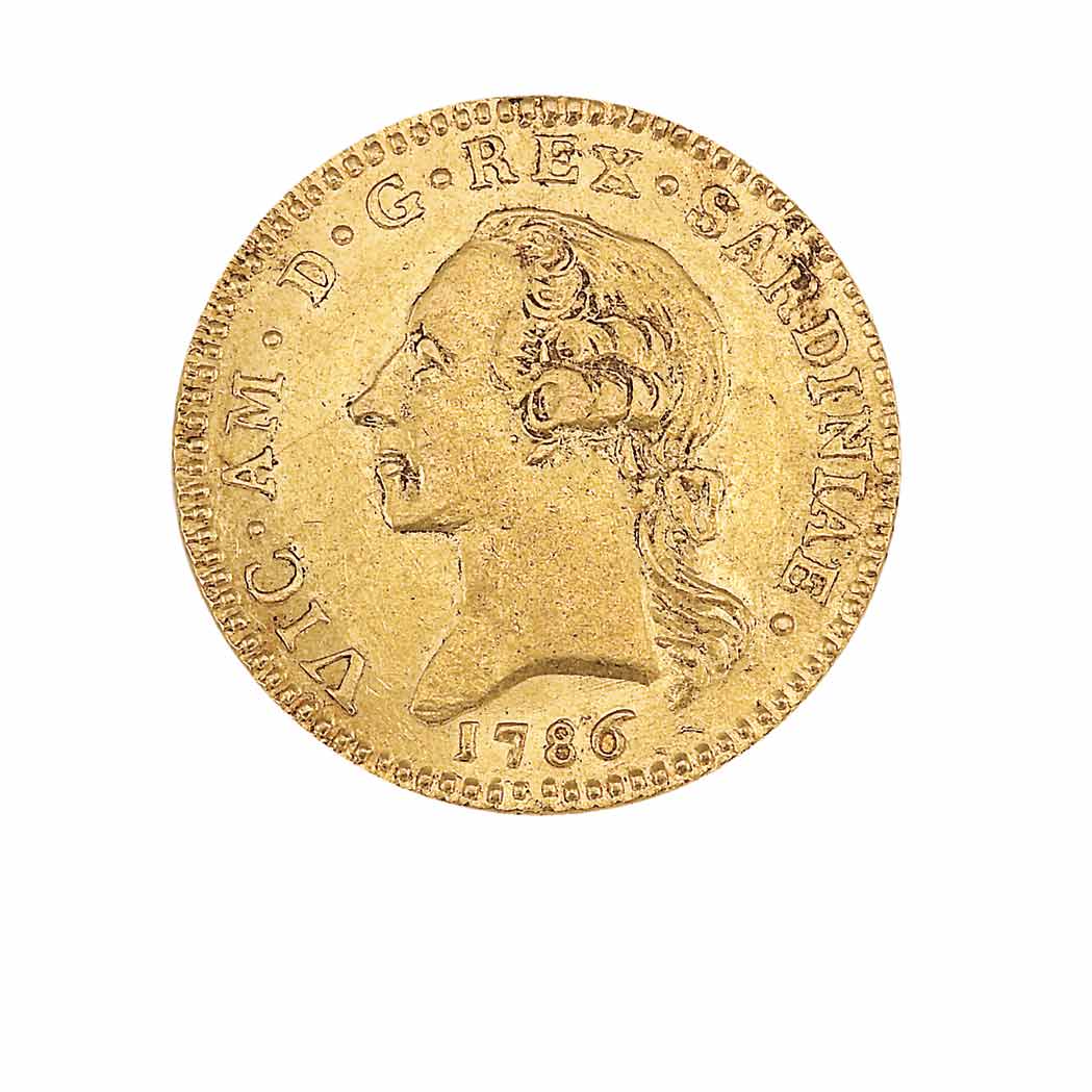 Lot image - Italy, Sardinia, 1786 1 Doppia, Fr. 1120