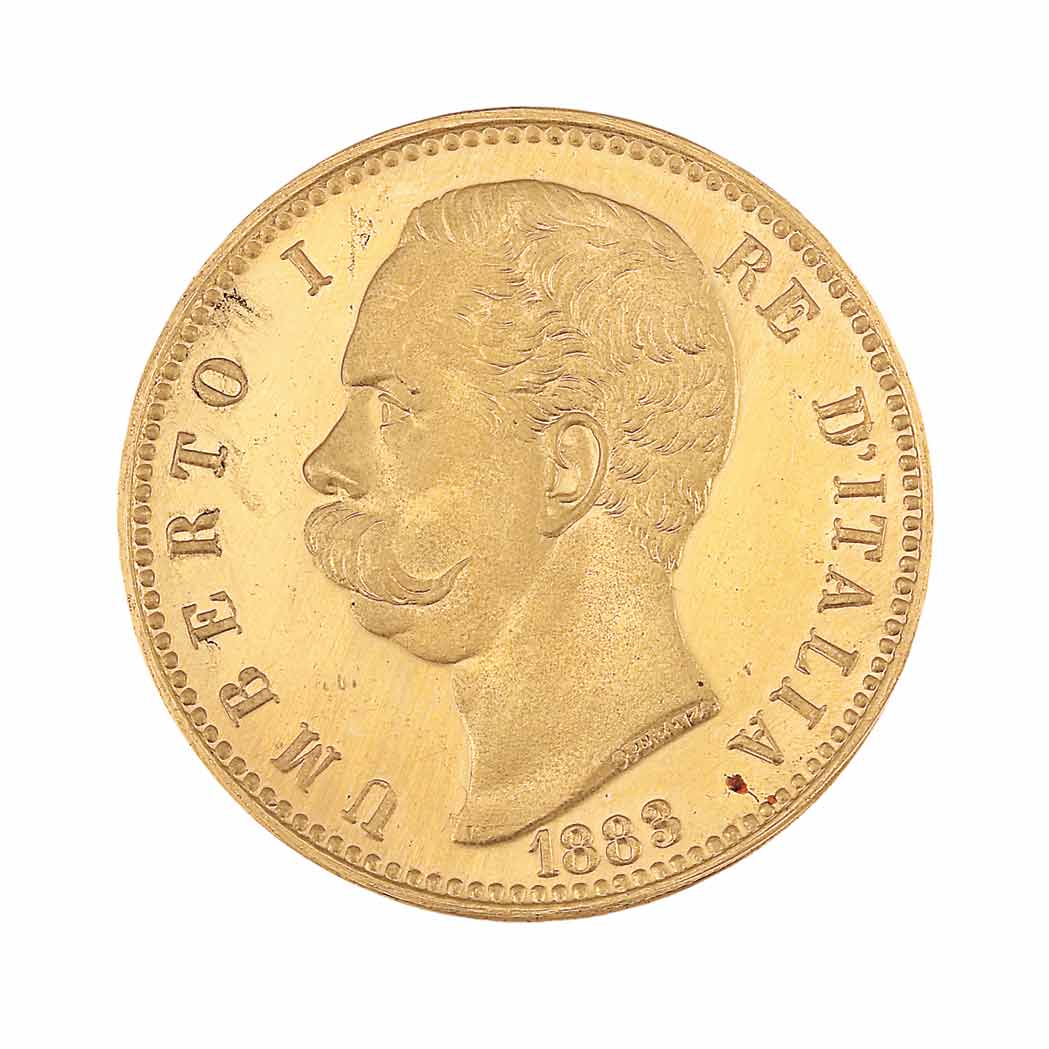 Lot image - Italy, 1883 100 Lire, Rome Mint.