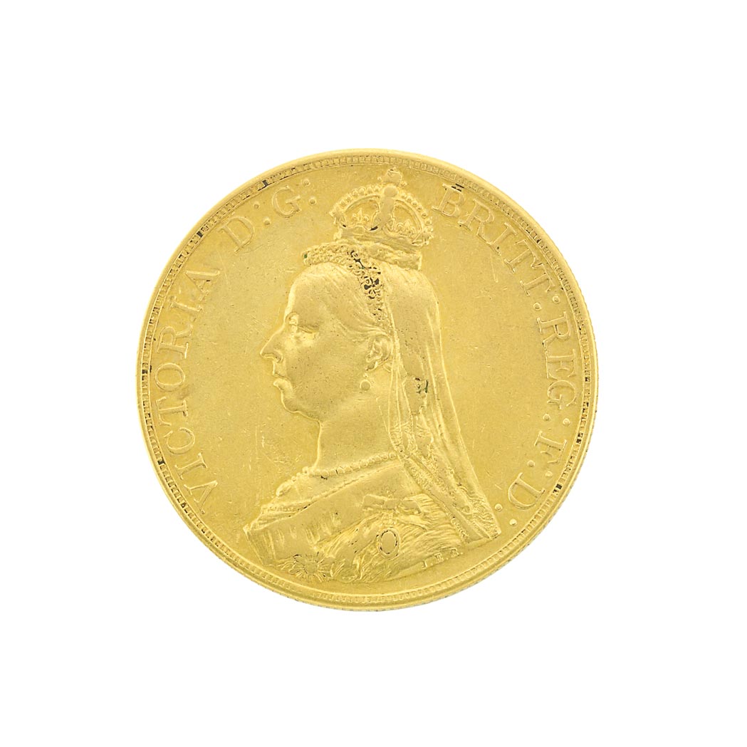 Lot image - Great Britain, 1887 5 Pounds, Fr. 390