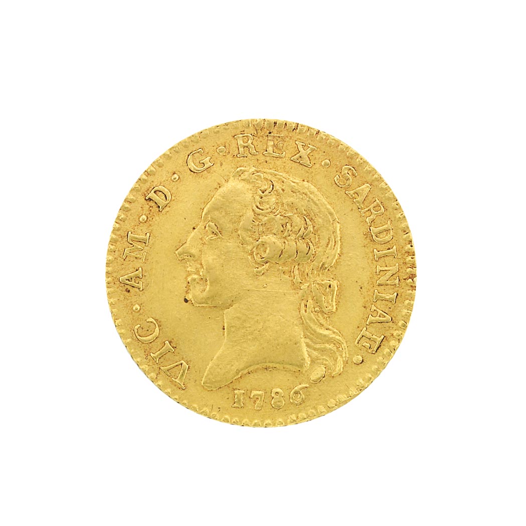 Lot image - Italy, Sardinia, 1786 1 Doppia, Fr. 1120