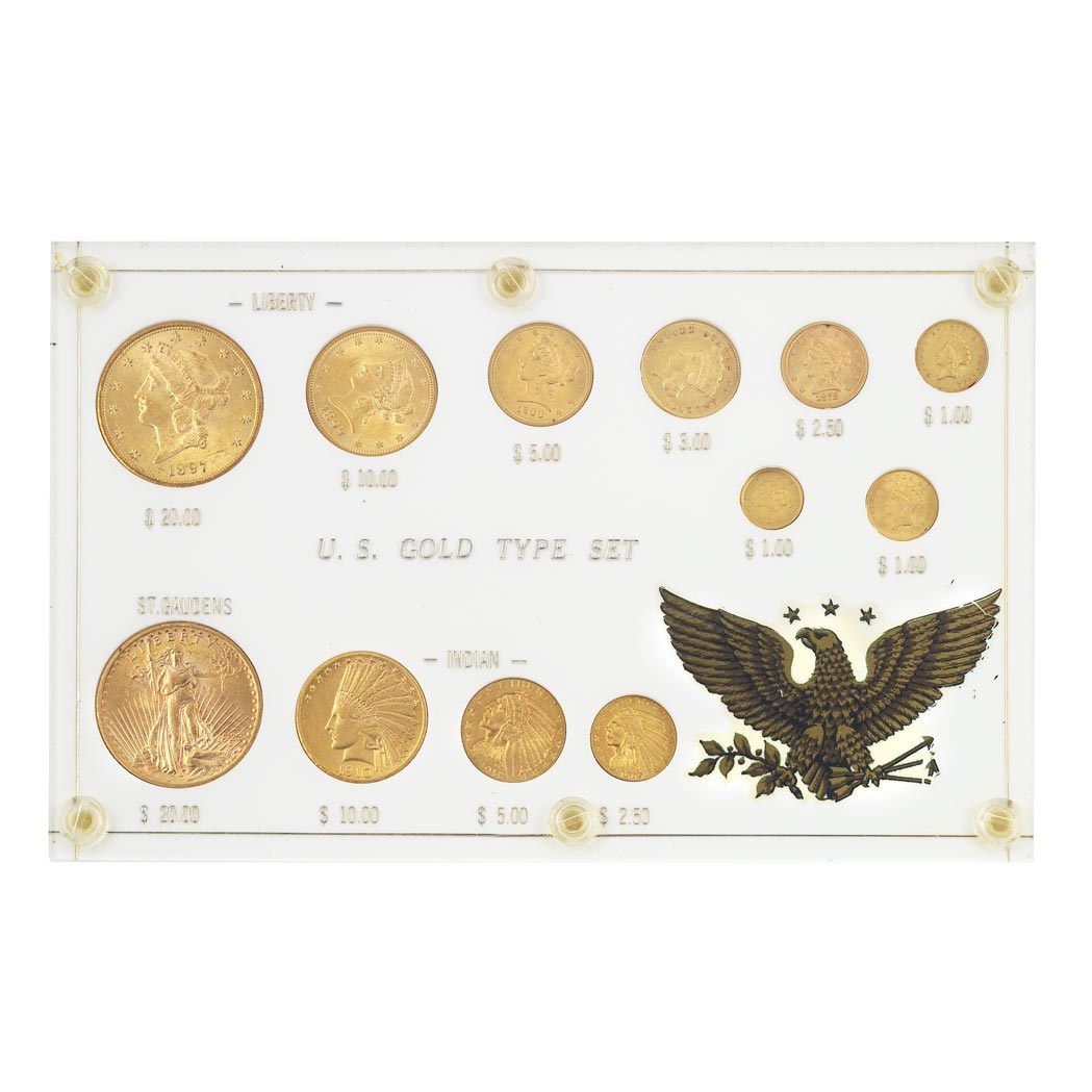 Lot image - Twelve-Piece Gold Type Set