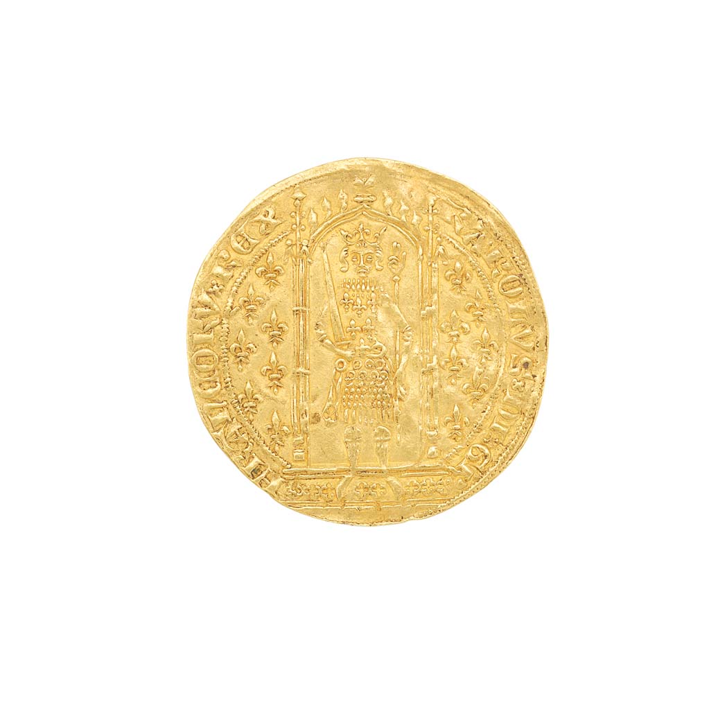 Lot image - France, Charles V, 1364-1380, Franc a Pied, n.d., Fr. 284