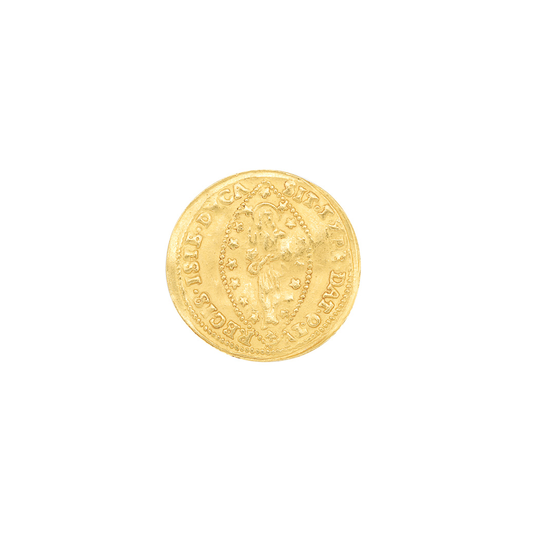 Lot image - Italy, Venice, Alois Mocenigo, 1570-1577, 1 Zecchino, Fr. 1263