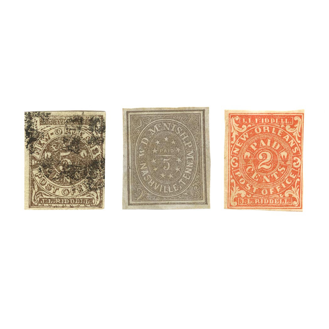 Lot image - Confederate Postmaster Provisionals