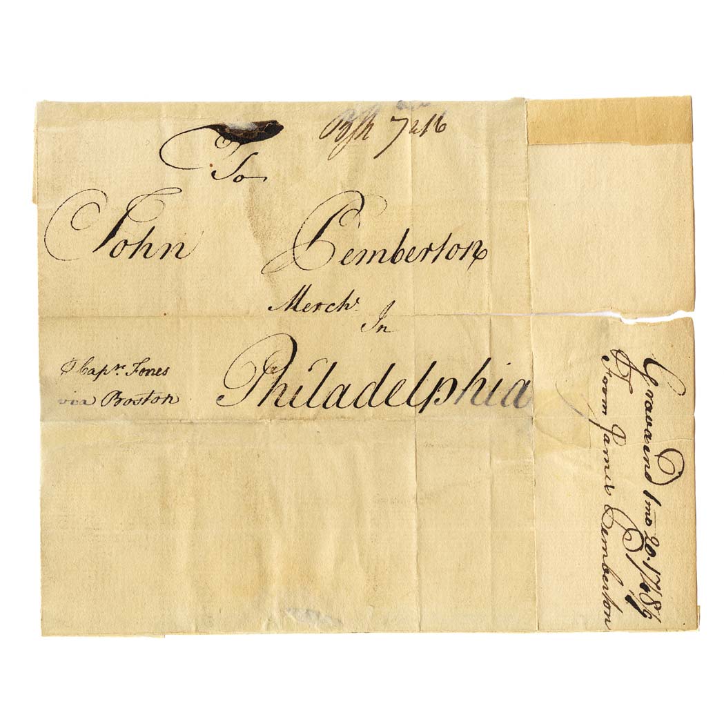 Lot image - Great Britain, 1748-1749 Folded Cover