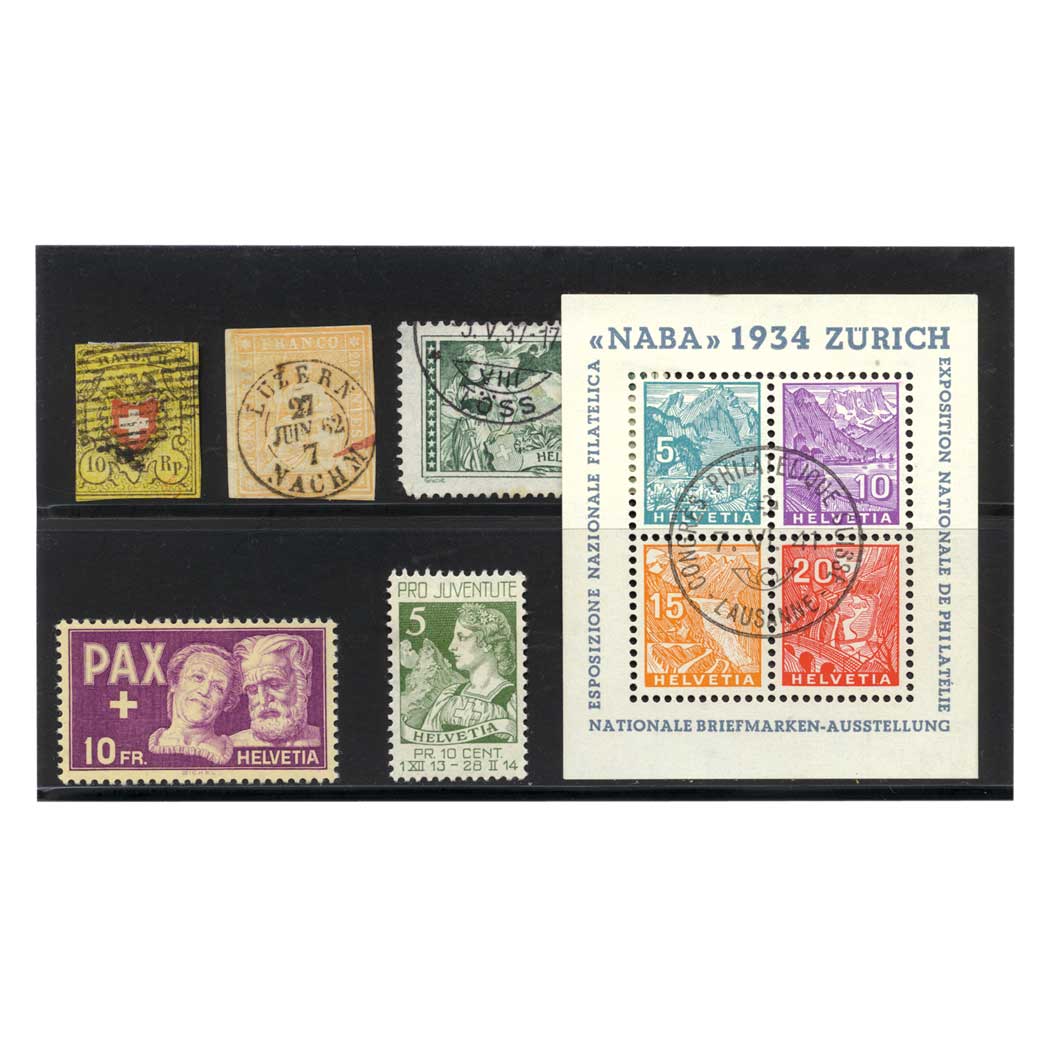 Lot image - Switzerland Postage Stamp Collection, 1850 to 2004