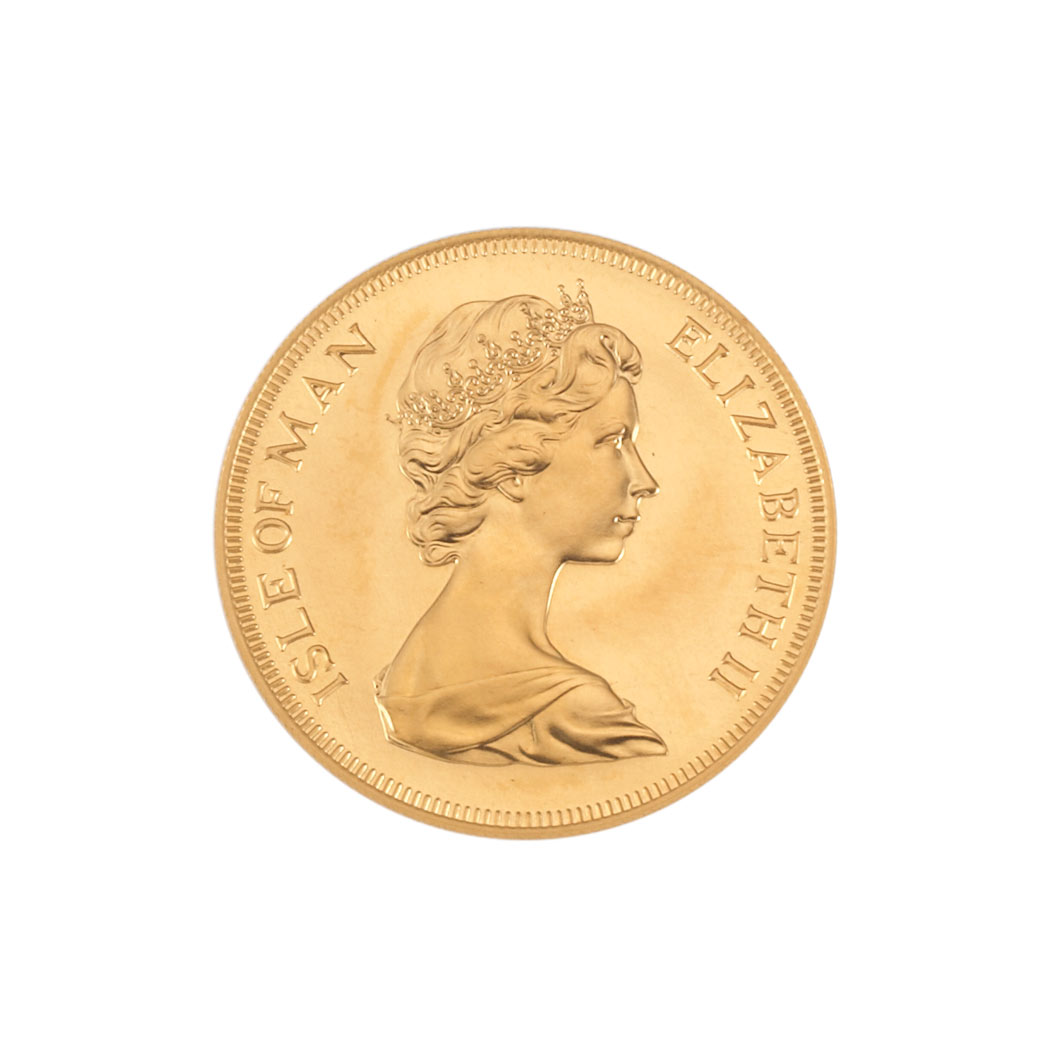 Lot image - Isle of Man, 1973 Four-Piece Gold Set, Fr. 4-7