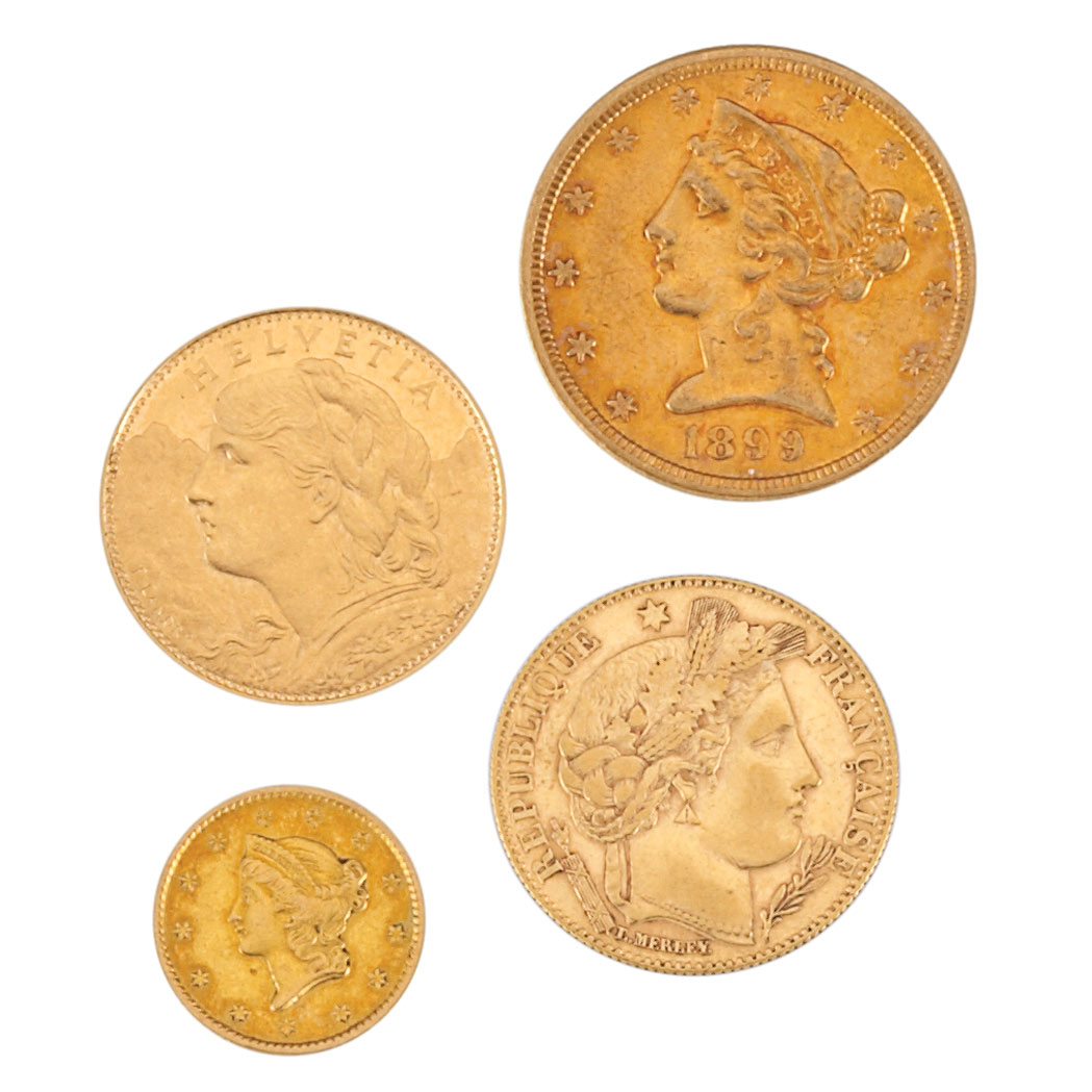 Lot image - Mixed Lot of Four Gold Coins