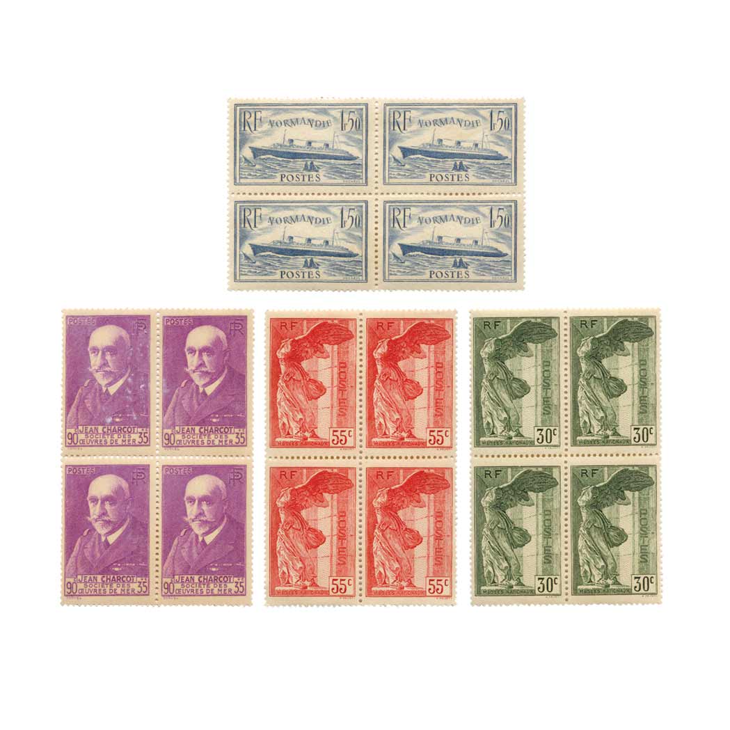 Lot image - France Mint Blocks 1935 to 1941