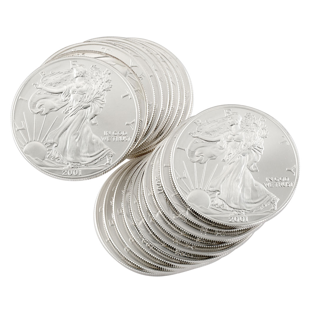 Lot image - Silver Eagles, 1987 to 2003