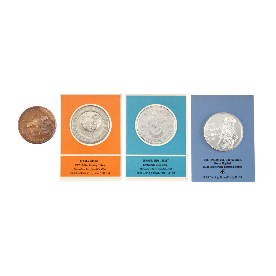 Lot image - Franklin Mint Sterling Silver, Bronze and Franklinium Issues