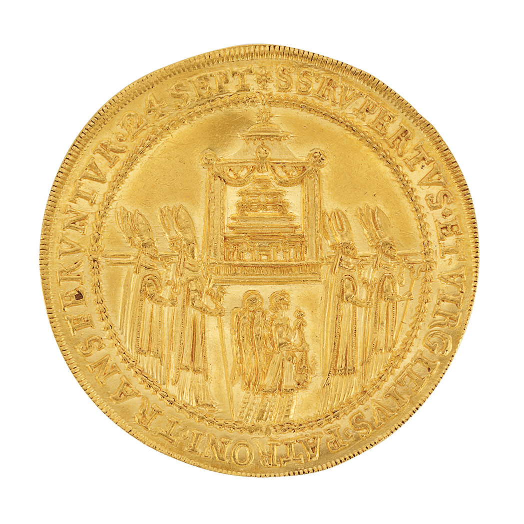 Lot image - Austria-Salzburg, Paris von Lodron, 1628 8 Ducats, Fr. 731