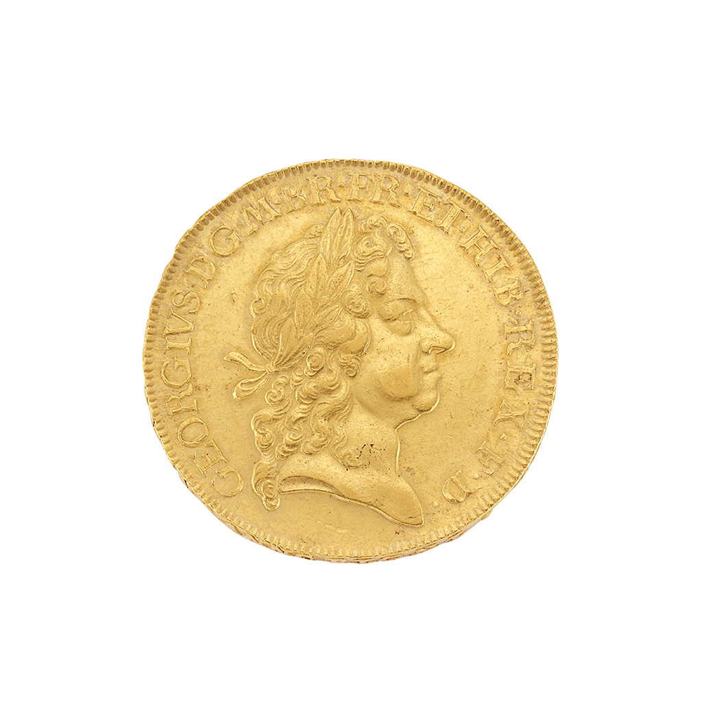 Lot image - Great Britain, George II, 1726 5 Guineas, Fr. 325