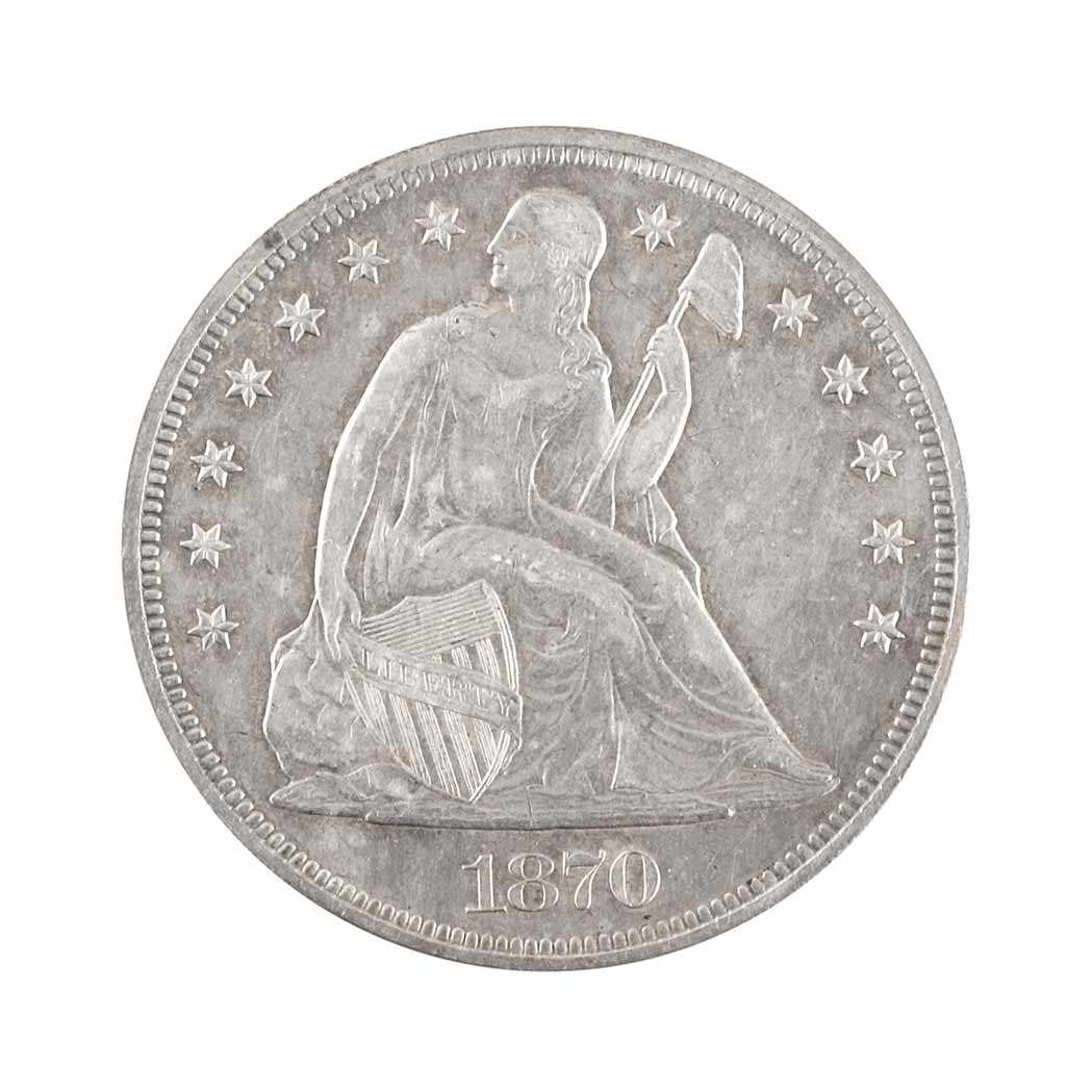 Lot image - 1870 CC Liberty Seated Dollar with Motto