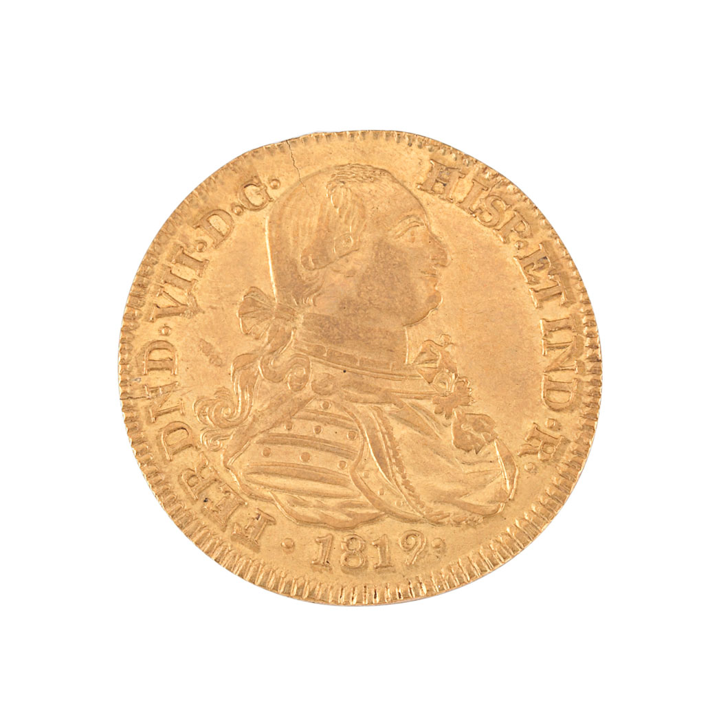 Lot image - Columbia, 1819 8 Escudos, Papayan Mint, Fr. 60