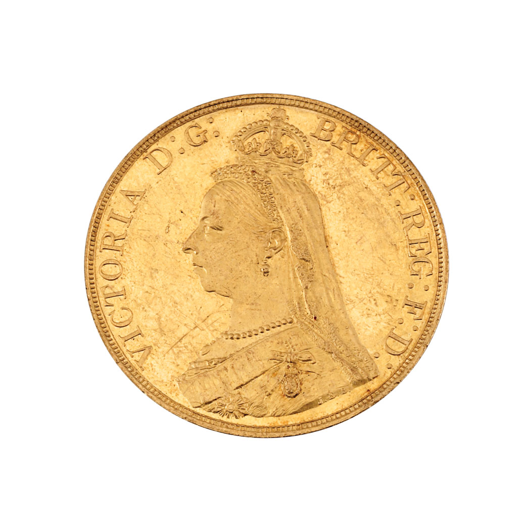 Lot image - Great Britain, Victoria 1887 5 Pounds, Fr. 390