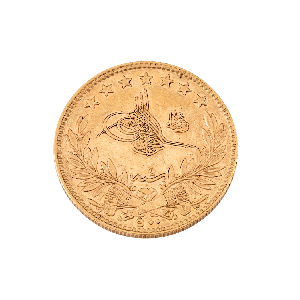 Lot image - Turkey, 1876-1909 500 Piastres, Fr. 39