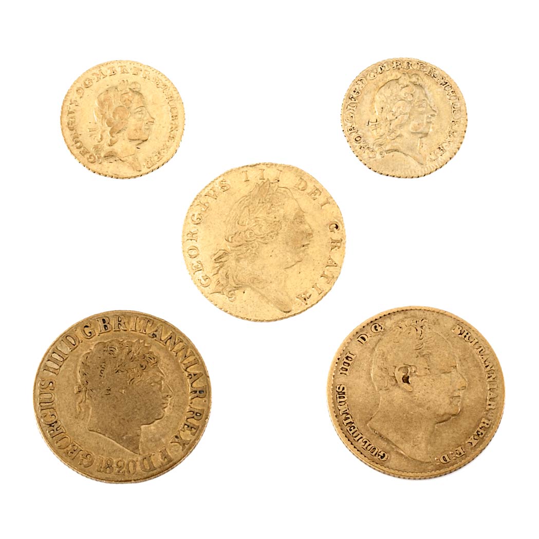 Lot image - Great Britain, Five Gold Coins