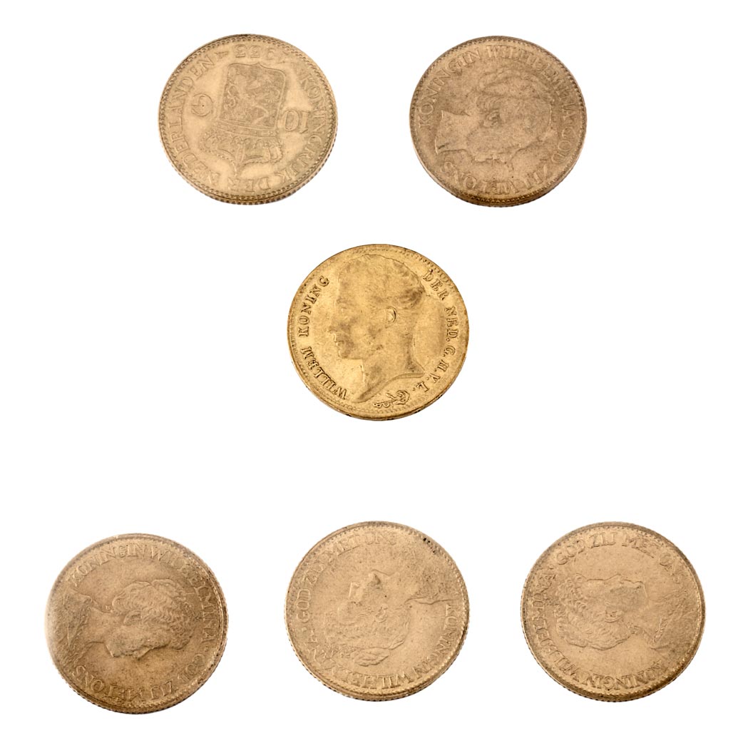 Lot image - Netherlands, Six Gold Coins