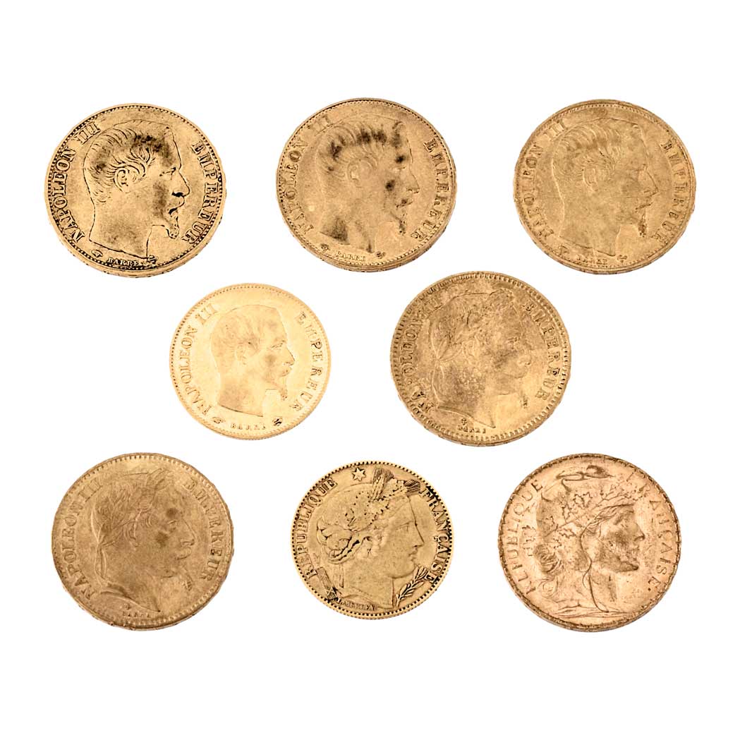 Lot image - France, Eight Gold Coins