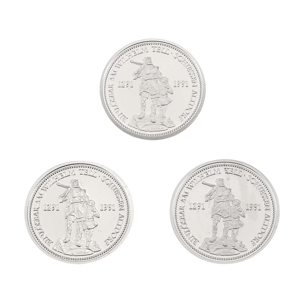 Lot image - Switzerland, 1987 100 Francs Platinum Shooting Taler