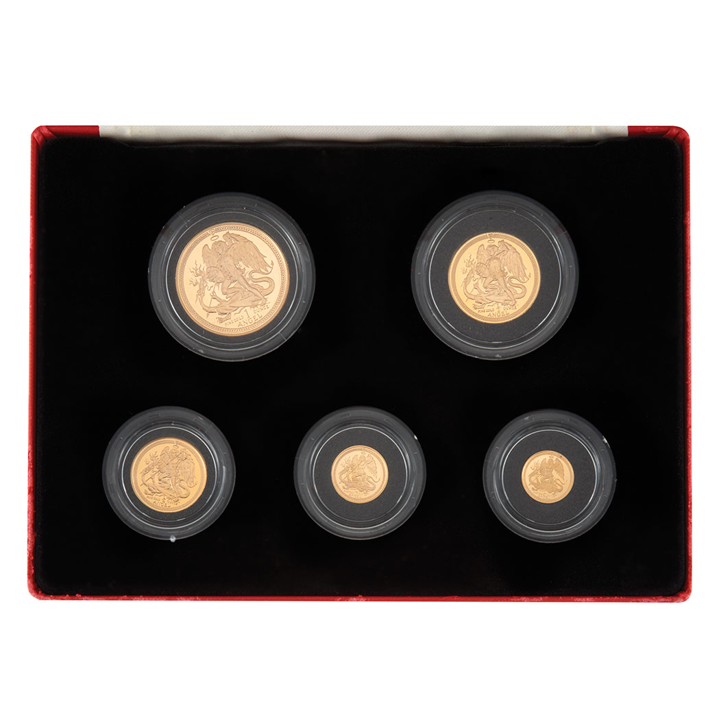 Lot image - Isle of Man, 1987 Gold Set of Five Coins