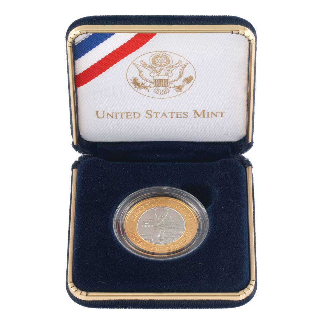 Lot image - 2000 Library of Congress Uncirculated $10 Bimetallic Issue