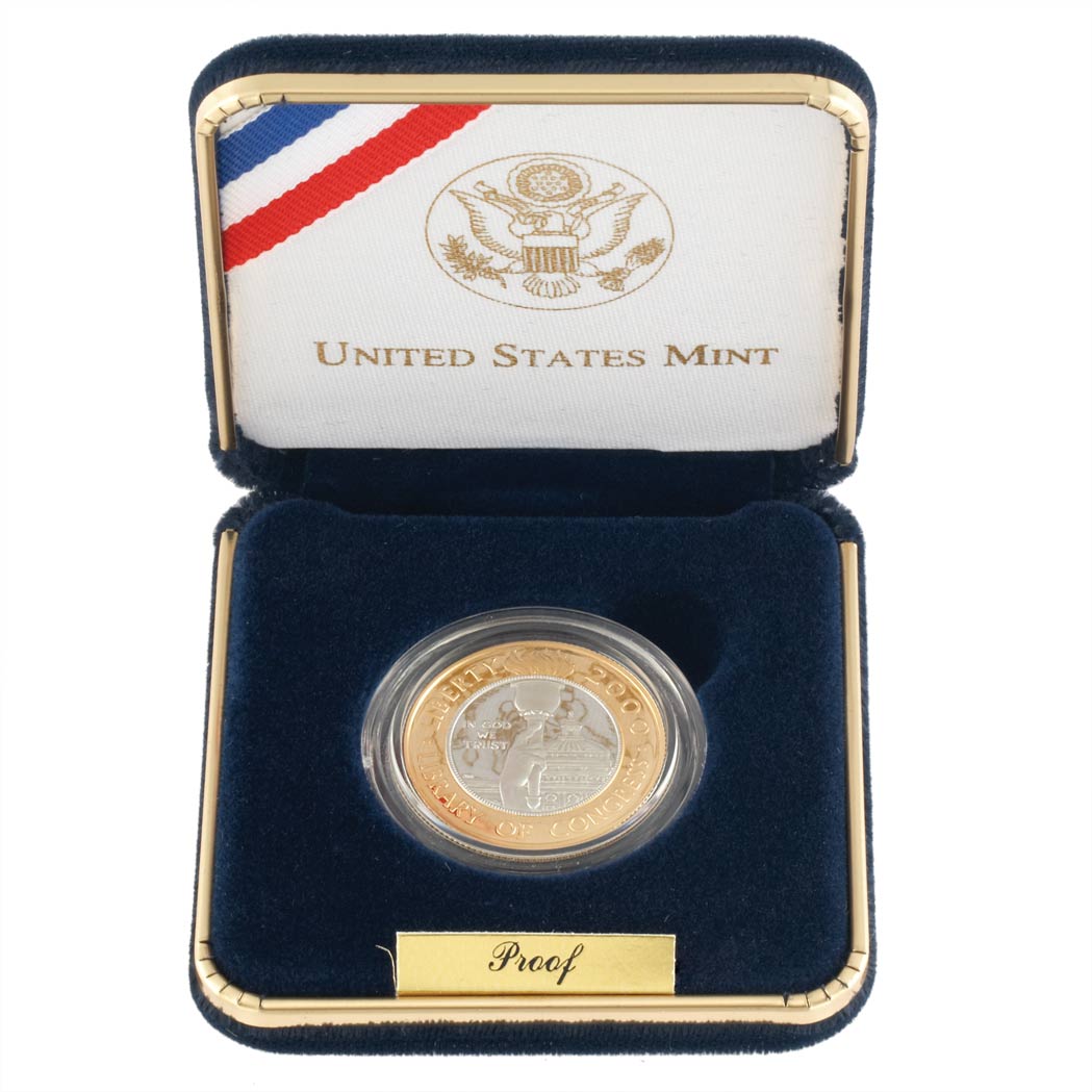 Lot image - 2000 Library of Congress Proof $10 Bimetallic Issue