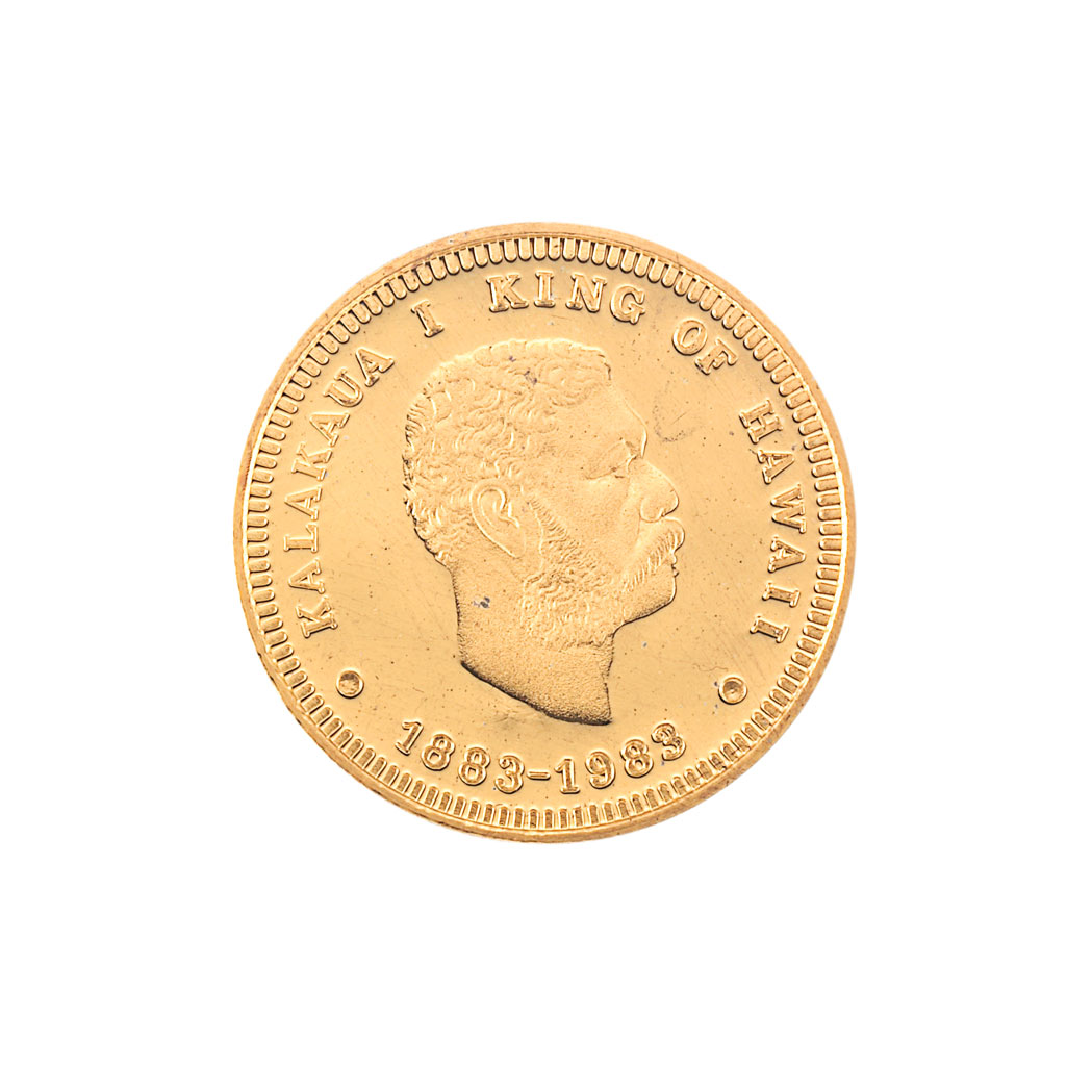 Lot image - Hawaii, 1983 Centennial of First Coinage Gold Medallic Crown, KP. XMB7